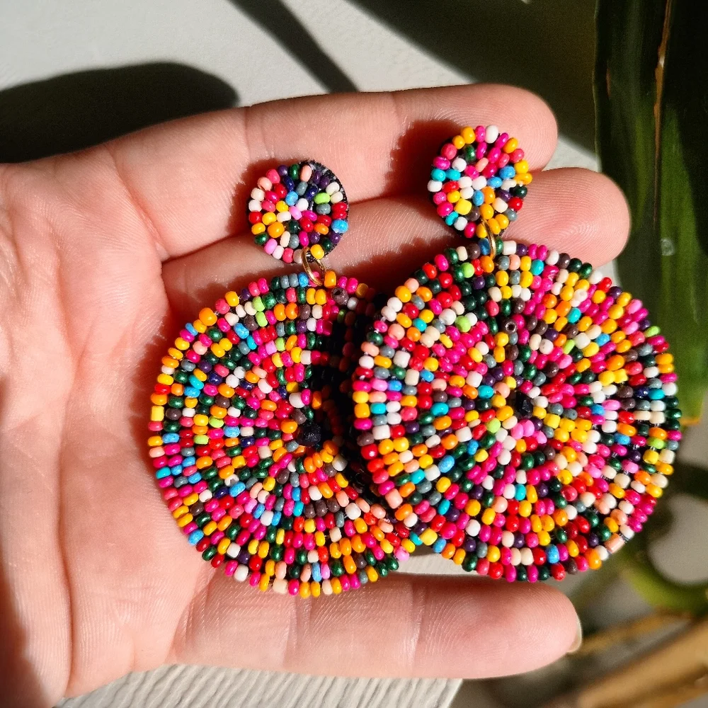 Boho Beaded Earrings - Picture 6 of 15